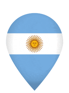 Argentina Drop Pin Pulse animated flag GIF
