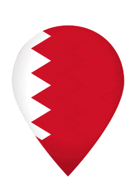 Bahrain Drop Pin Pulse animated flag GIF