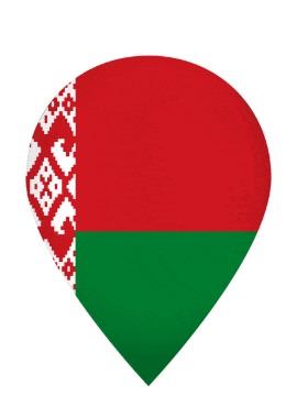 Belarus Drop Pin Pulse animated flag GIF