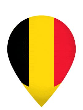 Belgium Drop Pin Pulse animated flag GIF