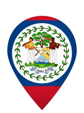 Belize Drop Pin Pulse animated flag GIF