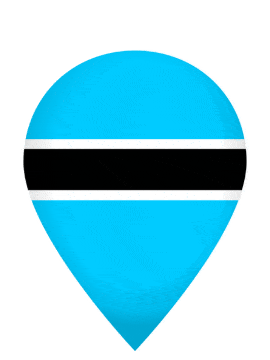 Botswana Drop Pin Pulse animated flag GIF