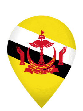 Brunei Drop Pin Pulse animated flag GIF