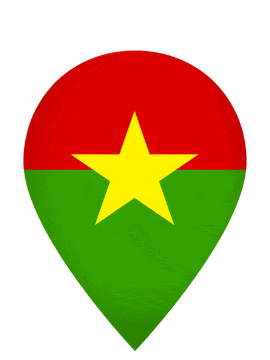 Burkina Faso Drop Pin Pulse animated flag GIF