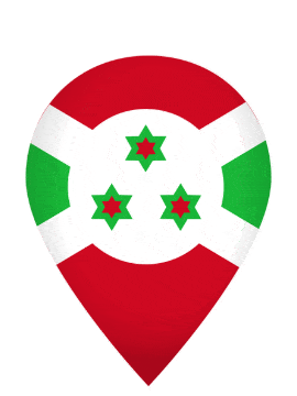 Burundi Drop Pin Pulse animated flag GIF