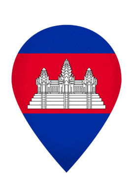 Cambodia Drop Pin Pulse animated flag GIF