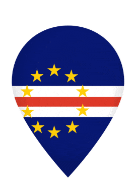 Cape Verde Drop Pin Pulse animated flag GIF