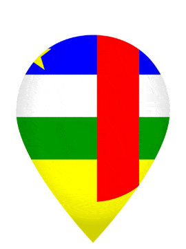 Central African Republic Drop Pin Pulse animated flag GIF