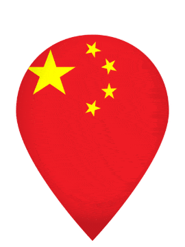 China Drop Pin Pulse animated flag GIF