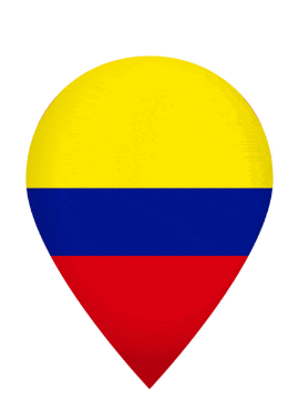 Colombia Drop Pin Pulse animated flag GIF