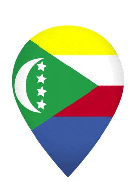 Comoros Drop Pin Pulse animated flag GIF