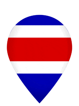 Costa Rica Drop Pin Pulse animated flag GIF