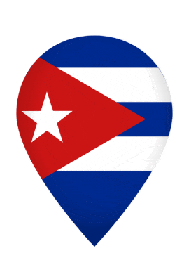 Cuba Drop Pin Pulse animated flag GIF