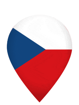 Czechia Drop Pin Pulse animated flag GIF