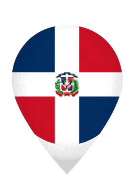 Dominican Republic Drop Pin Pulse animated flag GIF