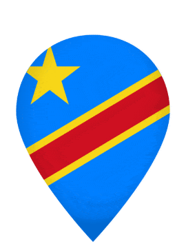 Dr Congo Drop Pin Pulse animated flag GIF