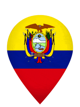 Ecuador Drop Pin Pulse animated flag GIF