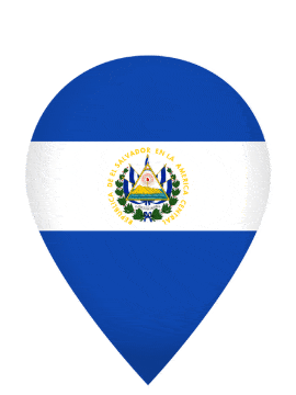 El Salvador Drop Pin Pulse animated flag GIF