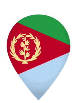Eritrea Drop Pin Pulse animated flag GIF
