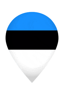 Estonia Drop Pin Pulse animated flag GIF