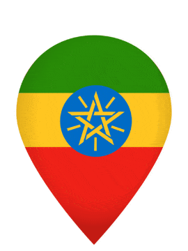 Ethiopia Drop Pin Pulse animated flag GIF