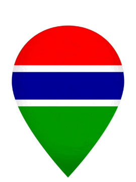 Gambia Drop Pin Pulse animated flag GIF