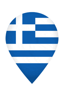 Greece Drop Pin Pulse animated flag GIF