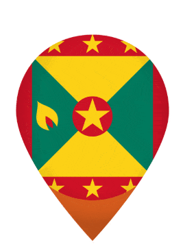 Grenada Drop Pin Pulse animated flag GIF