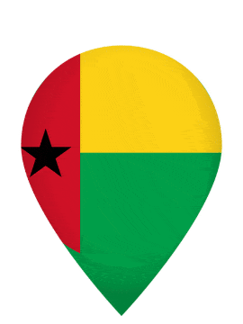 Guinea Bissau Drop Pin Pulse animated flag GIF
