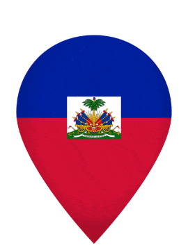 Haiti Drop Pin Pulse animated flag GIF
