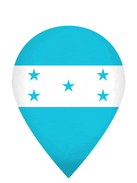Honduras Drop Pin Pulse animated flag GIF