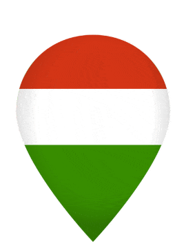 Hungary Drop Pin Pulse animated flag GIF