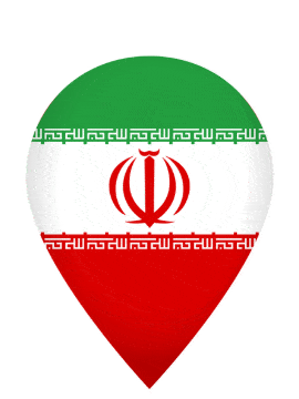 Iran Drop Pin Pulse animated flag GIF
