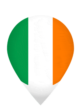 Ireland Drop Pin Pulse animated flag GIF