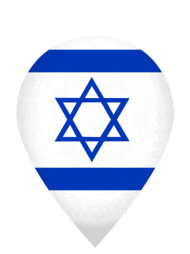 Israel Drop Pin Pulse animated flag GIF