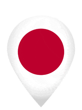 Japan Drop Pin Pulse animated flag GIF