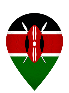 Kenya Drop Pin Pulse animated flag GIF