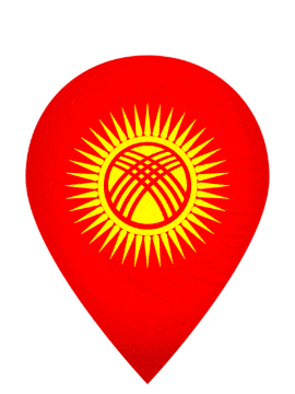 Kyrgyzstan Drop Pin Pulse animated flag GIF