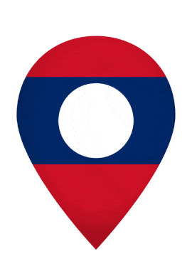 Laos Drop Pin Pulse animated flag GIF