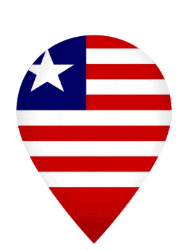 Liberia Drop Pin Pulse animated flag GIF