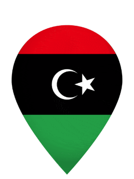 Libya Drop Pin Pulse animated flag GIF