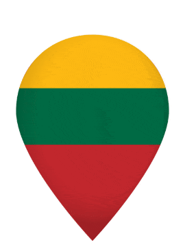 Lithuania Drop Pin Pulse animated flag GIF
