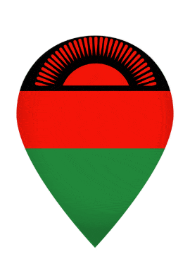 Malawi Drop Pin Pulse animated flag GIF