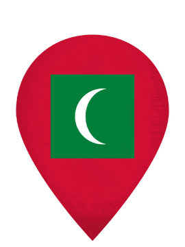 Maldives Drop Pin Pulse animated flag GIF
