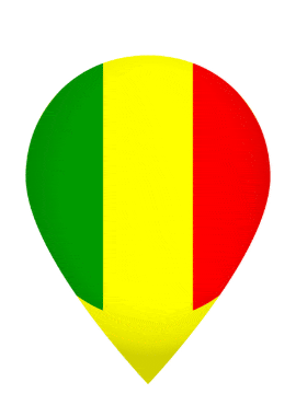 Mali Drop Pin Pulse animated flag GIF