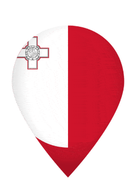 Malta Drop Pin Pulse animated flag GIF
