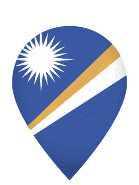 Marshall Islands Drop Pin Pulse animated flag GIF