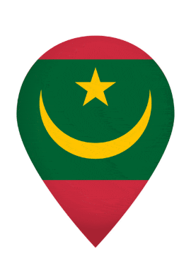 Mauritania Drop Pin Pulse animated flag GIF