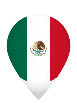 Mexico Drop Pin Pulse animated flag GIF