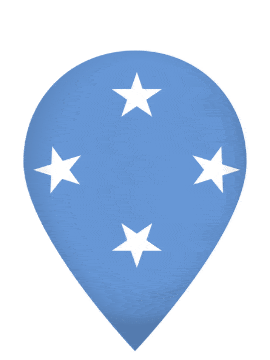 Micronesia Drop Pin Pulse animated flag GIF